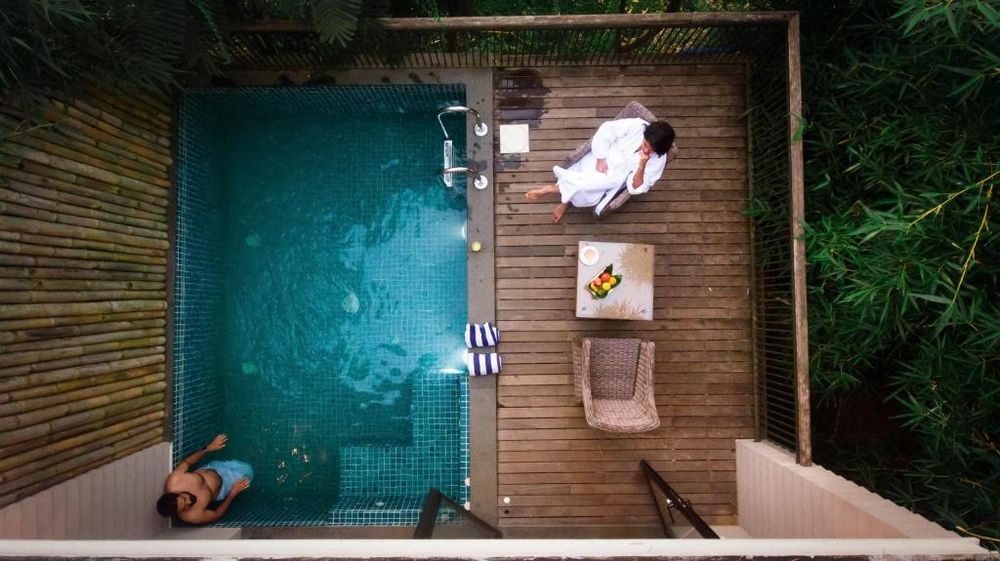 Private plunge pool deck seen from above